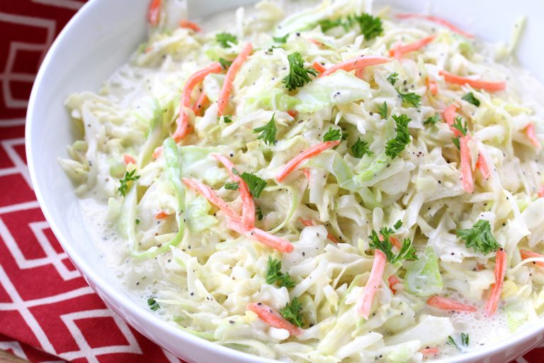 Homemade Coleslaw Salad Pakistani Food Recipe (With Video)