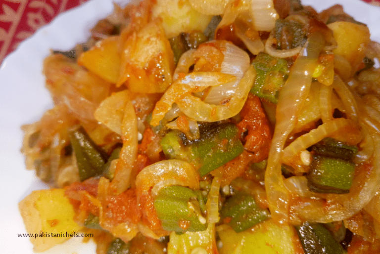 Bhindi Pyaz Ki Sabzi Pakistani Food Recipe (With Video)