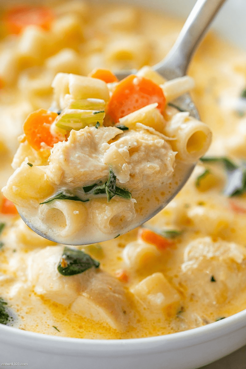 Creamy Chicken Pasta Soup Pakistani Food Recipe