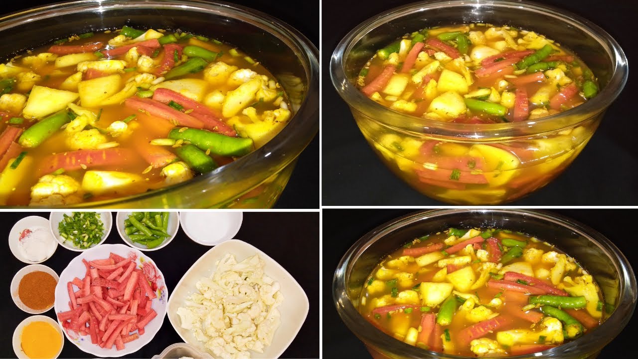 Mixed Vegetable Ka Pani Wala Achar Pakistani Food Recipe