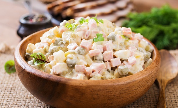 Creamy Russian Potato Salad Recipe (Olivier Salad)
