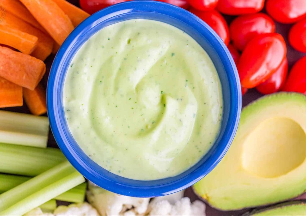 Delicious Homemade Creamy Avocado Ranch Dip & Dressing