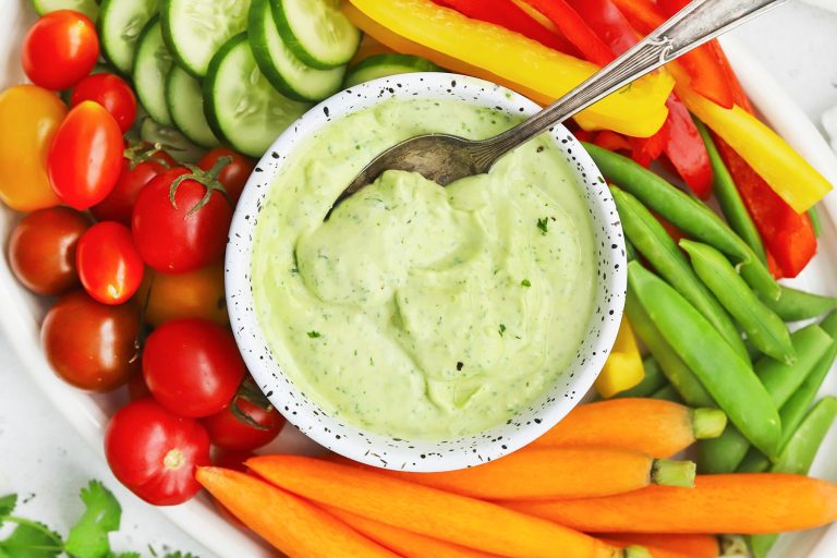 Delicious Homemade Creamy Avocado Ranch Dip & Dressing