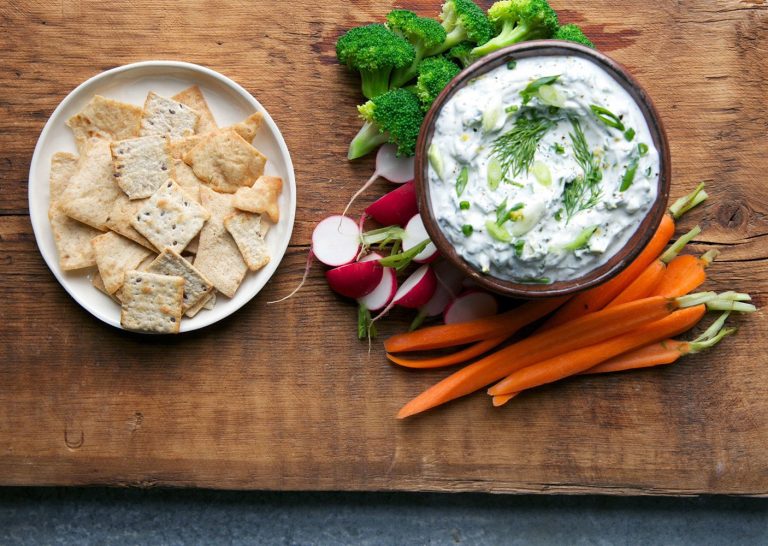 Delicious Fresh Herbs With Yogurt Dipping Sauce Recipe