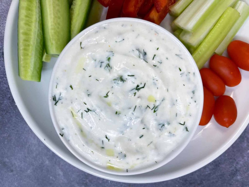 Delicious Fresh Herbs With Yogurt Dipping Sauce Recipe 