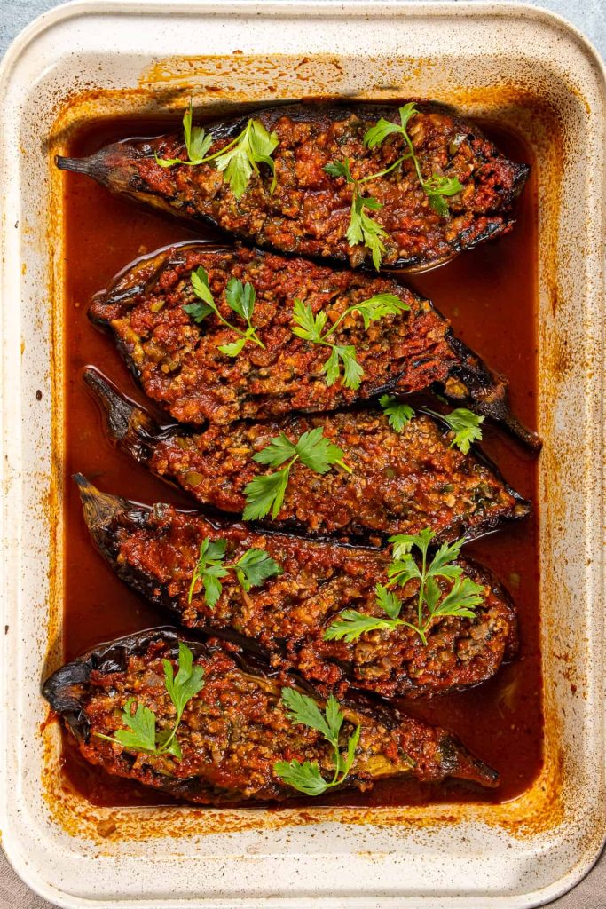 Karniyarik - Turkish Stuffed Eggplant Recipe