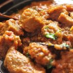 close up view of mutton handi recipe